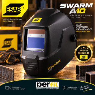 MÁSCARA DE SOLDA AUTOMÁTICA SWARM A10 ESAB 747670 MASCARA SOLDADOR PROTEÇÃO PARA SOLDAGEM ESAB