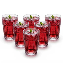 Conjunto 6 Copos Mauve Wolff 350ml Vidro Copos para Agua Sucos Bebidas Mesa Posta e Uso Diário Qualidade Praticidade Uso