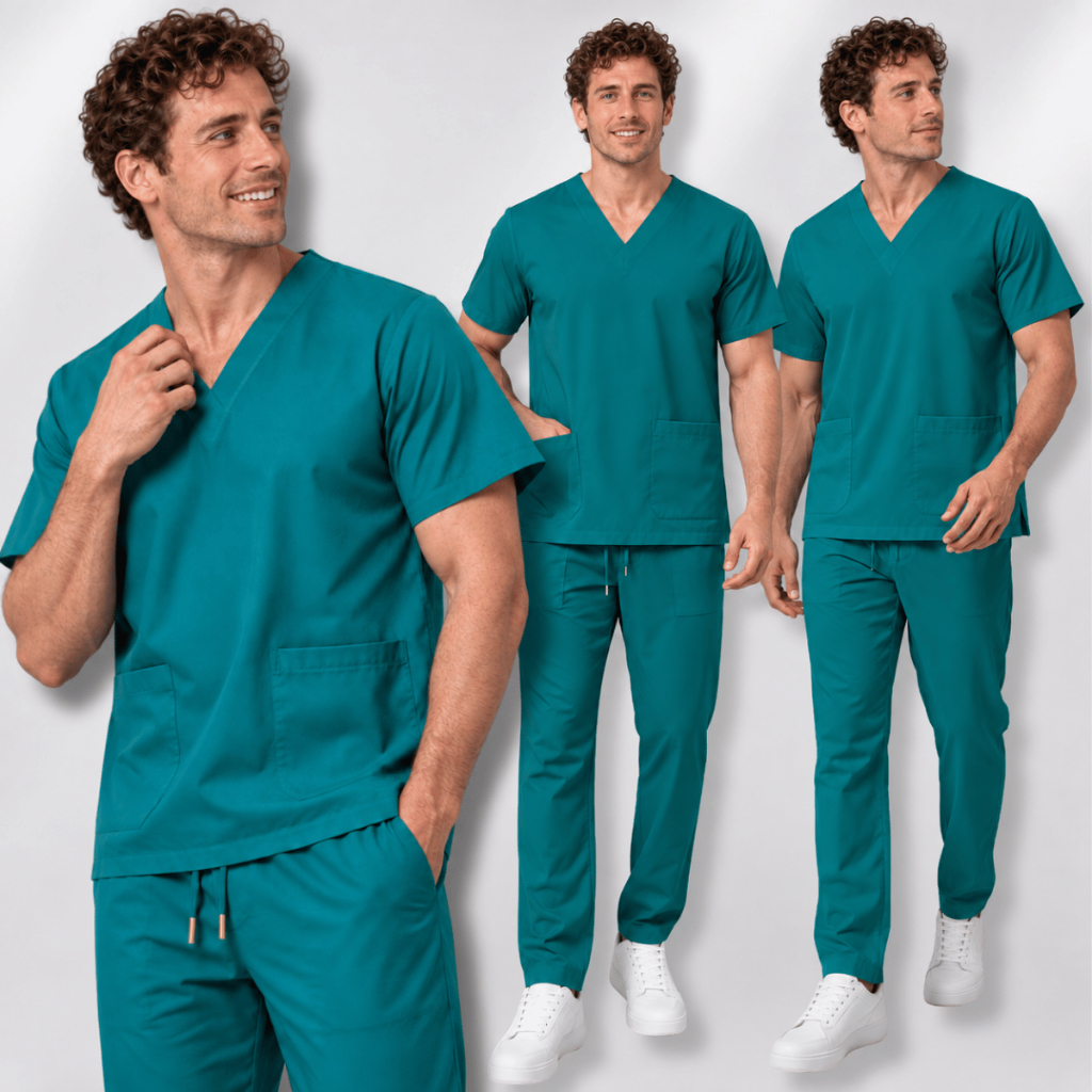 Uniforme Hospitalar Conjunto Pijama Cirurgico Masculino Confortavel Blusa e Calça Oxford Nao amassa