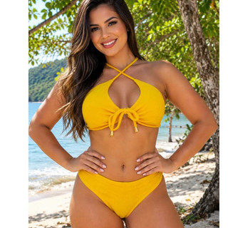 Biquini Moderno Moda Praia Feminina Elegante Biquini Fashion Biquini Verão Tendencia Look Praia