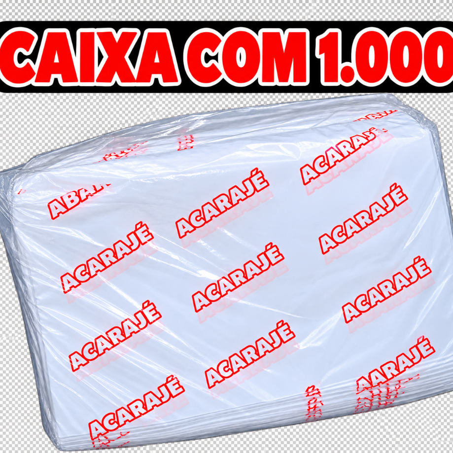 Mil und Saco para Acarajé, abará, Lanche, de papel em formato L baiana bahiana 1.000 mil unds