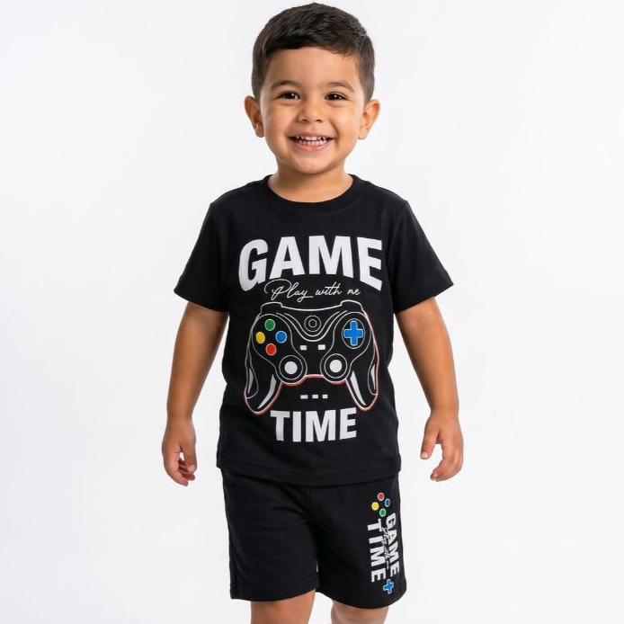 roupa de menino conjunto juvenil short e camiseta infantil estiloso e confortável