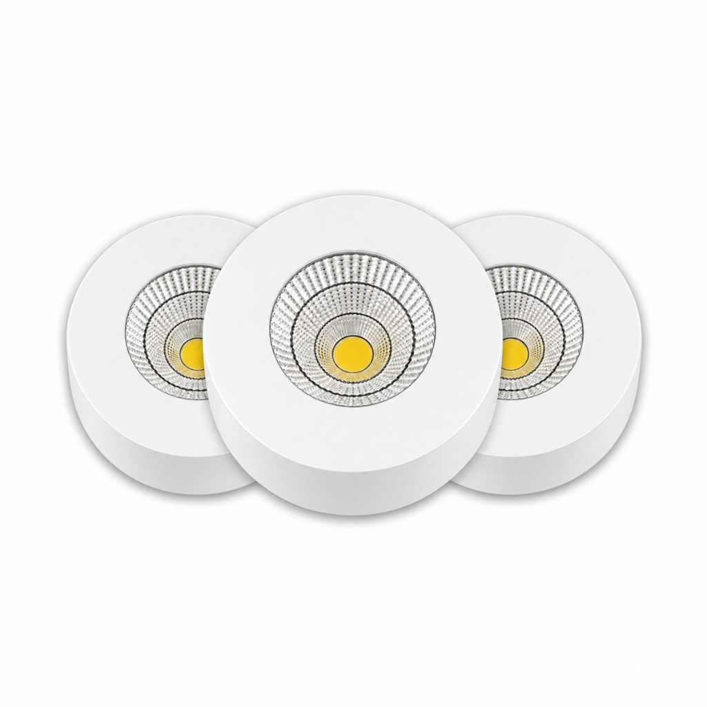 Kit Spots Led 3/5/10 Alumínio Beiral teto 5w 8cm 3000K/4000K/6500K Bivolt Redondo Branco/Preto Alut — imagem 2 de 2