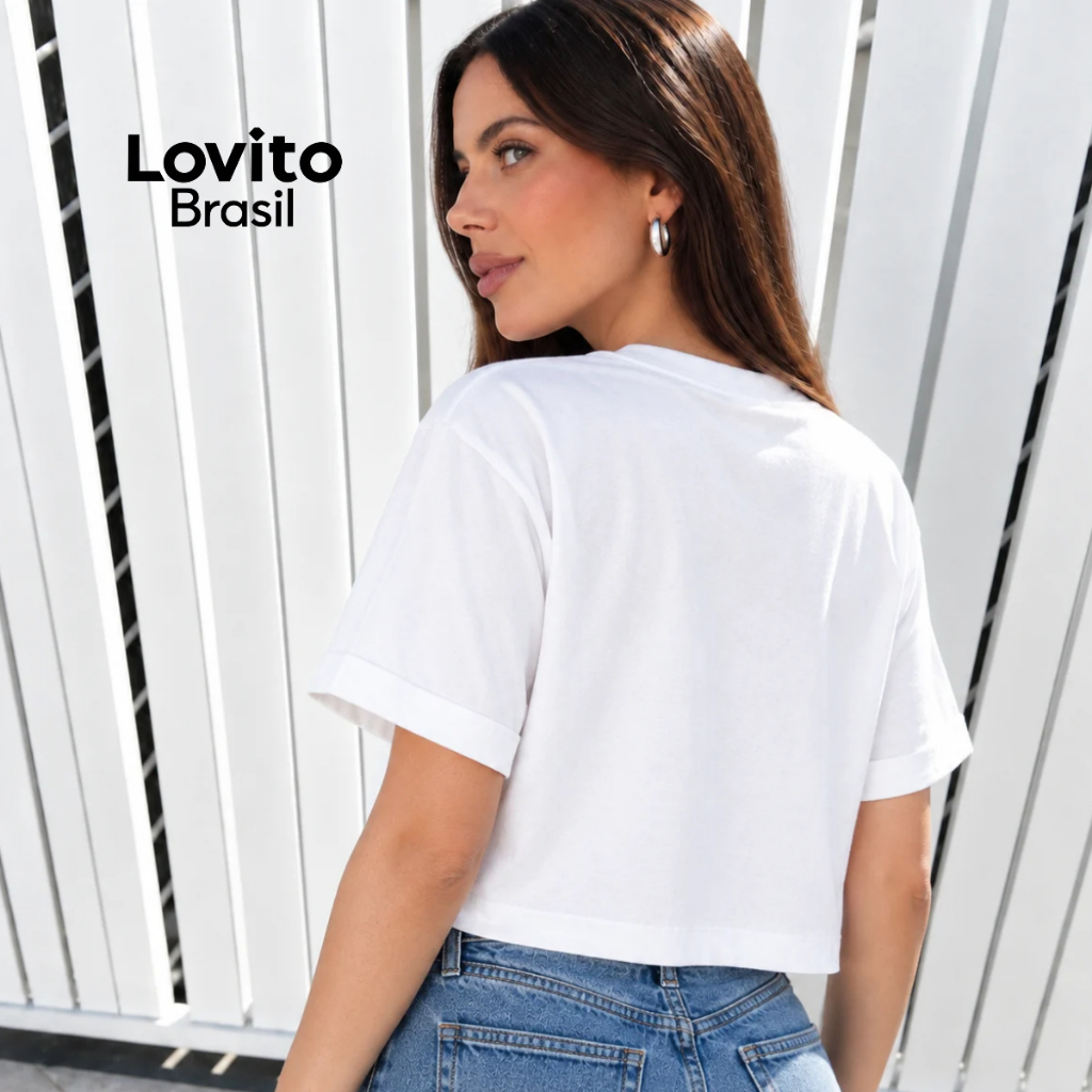 Lovito Camiseta Estampada Jogo da Velha TSB1386BRL1416 · foto 2