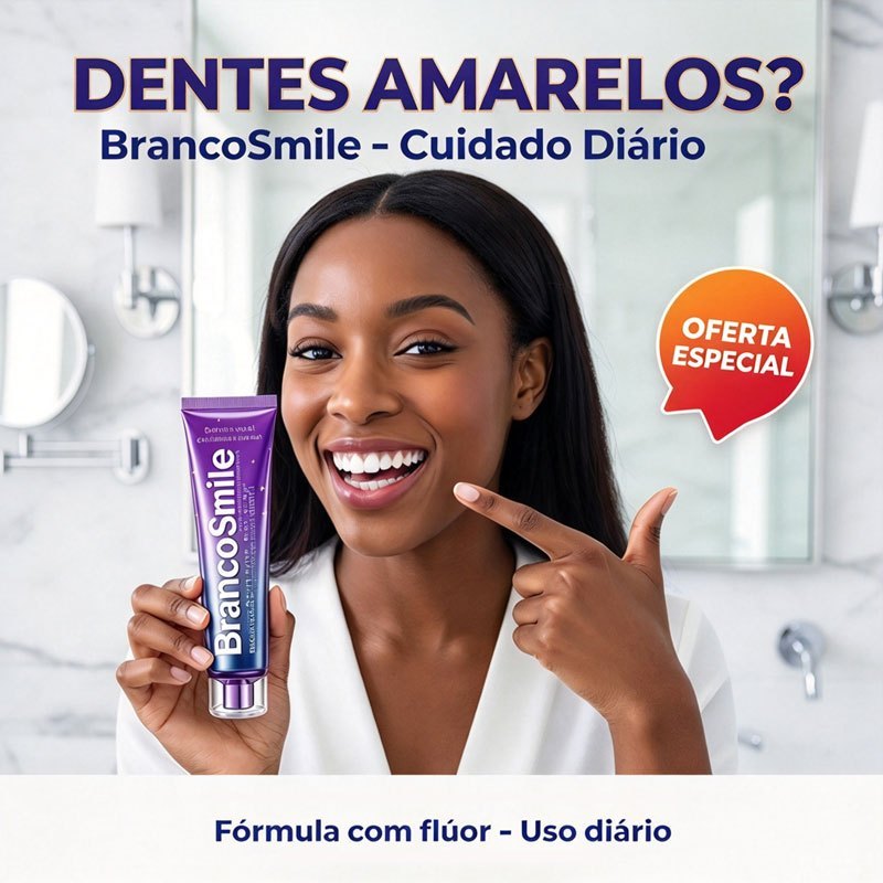 Creme Dental BrancoSmile Clareador – Fórmula Roxa Neutraliza Amarelo – Com Flúor e Nano-Hidroxiapatita – Previne Cáries