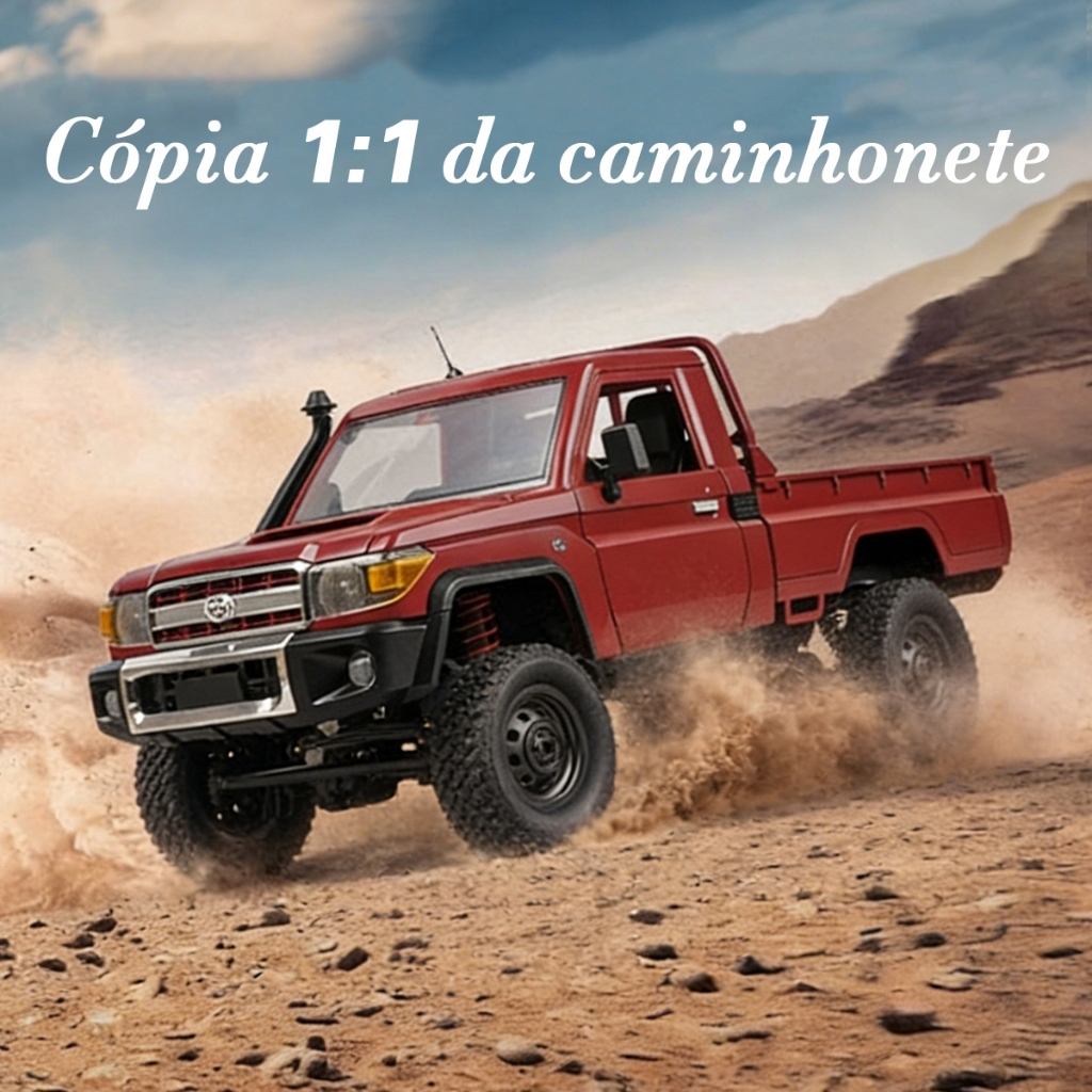 BRASTOY Caminhonete RC Off-Road 4x4 Escala 1/12 Carro Controle Remoto Brinquedo Aventura