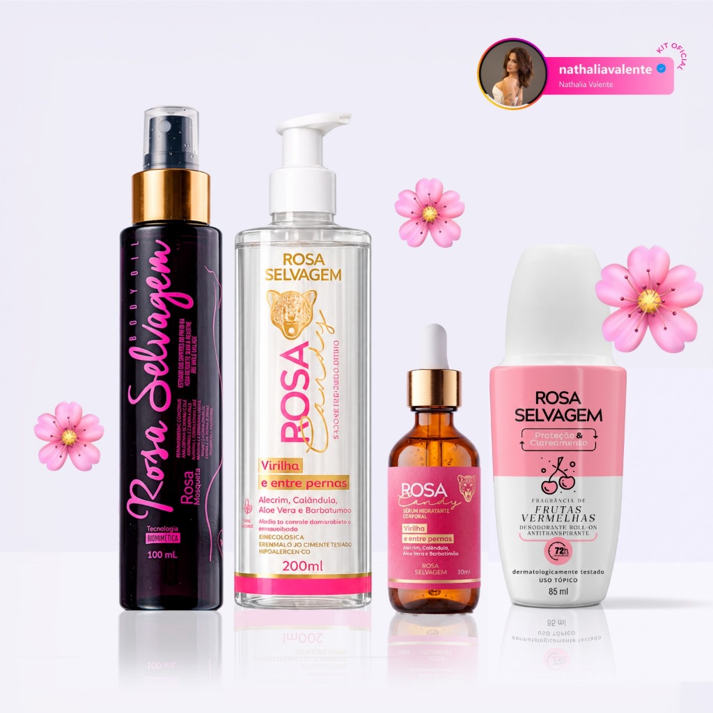 Kit Florzinha Rosa Candy - Nathália Valente