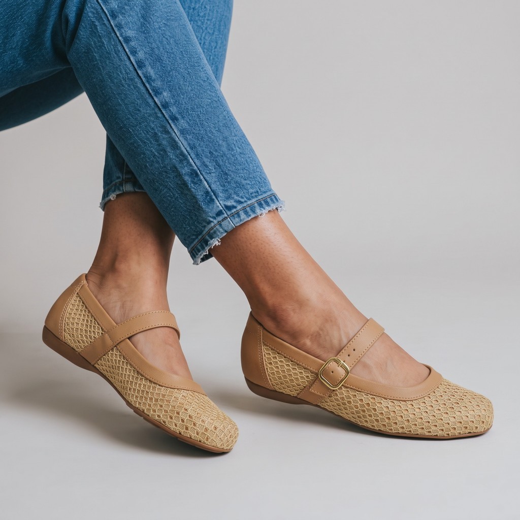 Sapatilha Modare Tela Fiorucci Ultra Conforto Mary Jane