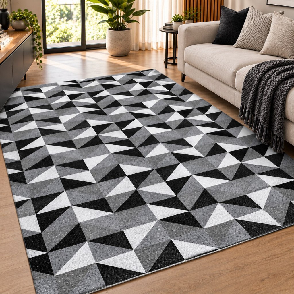 Tapete Jacquard Antiderrapante para Sala e Quarto 1,00x1,40 ou 2,00x1,40