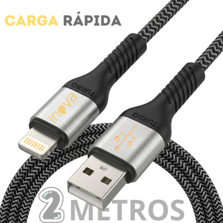 Cabo Carregador Usb Lightning iPhone iOS Reforçado 2 Metros Original
