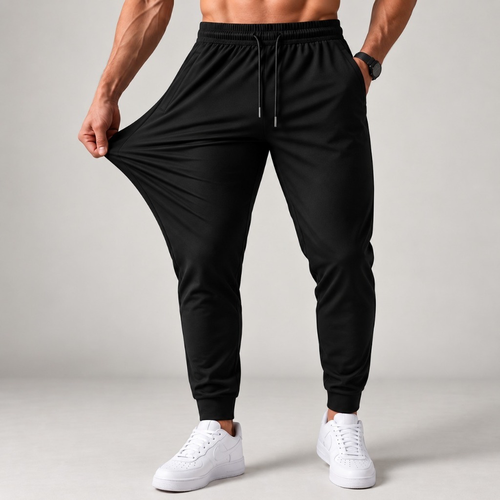 Calça Esportiva Masculina Jogger Slim Fit de Treino com Elastano Academia Confortável Premium