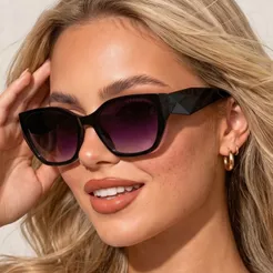 Óculos de Sol Valencia Gatinho Armação Premium Modelo Vintage Clássico Blogueira uv400 Feminino