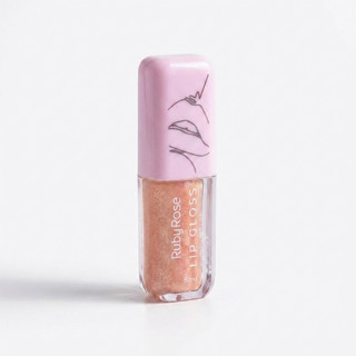 Lip Gloss Labial Brilhante Ruby Rose com Glitter - Brilho Hidratante