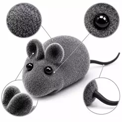 Kit Brinquedos para Gatos Ratinhos com Apito Vinil Veludo Pet Interativo Anti-Stress para Gatinhos Filhotes e Adultos.