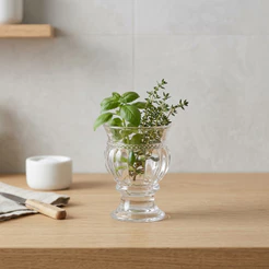 Cachepot de Cristal Diamante 10cm Lyor para Plantas Flores Suculentas Decoração Sala Escritório Mesa Aparador Elegante