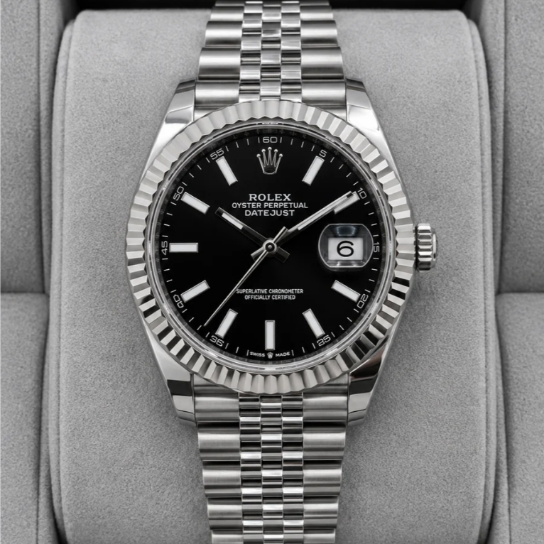 Relógio Rolex DateJust Jubilee Preto 40mm Automático Base Eta 3035 Aço Inox A Prova D'água Vidro de Safira