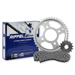 Kit Relação Riffel Cg Titan 160 Fan Start Cargo 2016 a 2025 Aço 1045