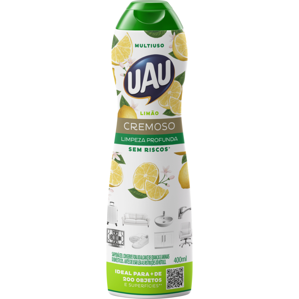 Kit UAU com 2un Multiuso UAU Cremoso 400ml Tradicional + LIMÃO — imagem 2 de 2