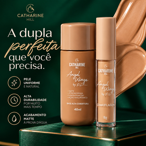 Kit Catharine Hill Angel Wings Base Alta Cobertura Camuflagem Maquiagem Profissional Pele Facial Corretivo Líquido — imagem 2 de 2