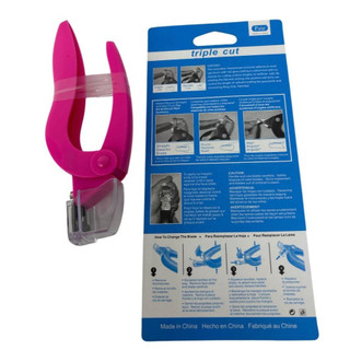 Cortador de Tips para Unhas Postiças Profissional Triple  Rosa esse modelo  nao vai regulador