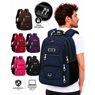 Mochila Masculina Grande Alça Reforçada Anti-Roubo Porta Notebook Ayayi 40L Resistente a Água Unissex Estudos Trabalho