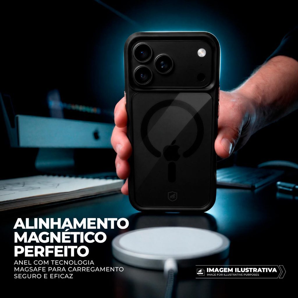 Gshield Capa Case Capinha Octacore Magsafe com Bordas Preta para iPhone 17 Pro Max / 18 Pro Max — imagem 2 de 2