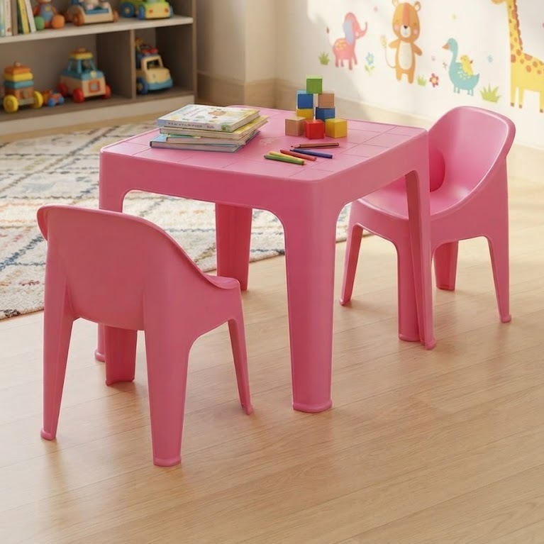 Jogo de Cadeiras e Mesa Infantil para Brinquedotecas Salão de Festas Escolas Casa e espaço kids