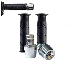 Kit Par Pesinhos Pesos Pcx Cromado Bucha Guidão Oco + Manoplas Titan Cargo Cg Fan Start 125 150 160