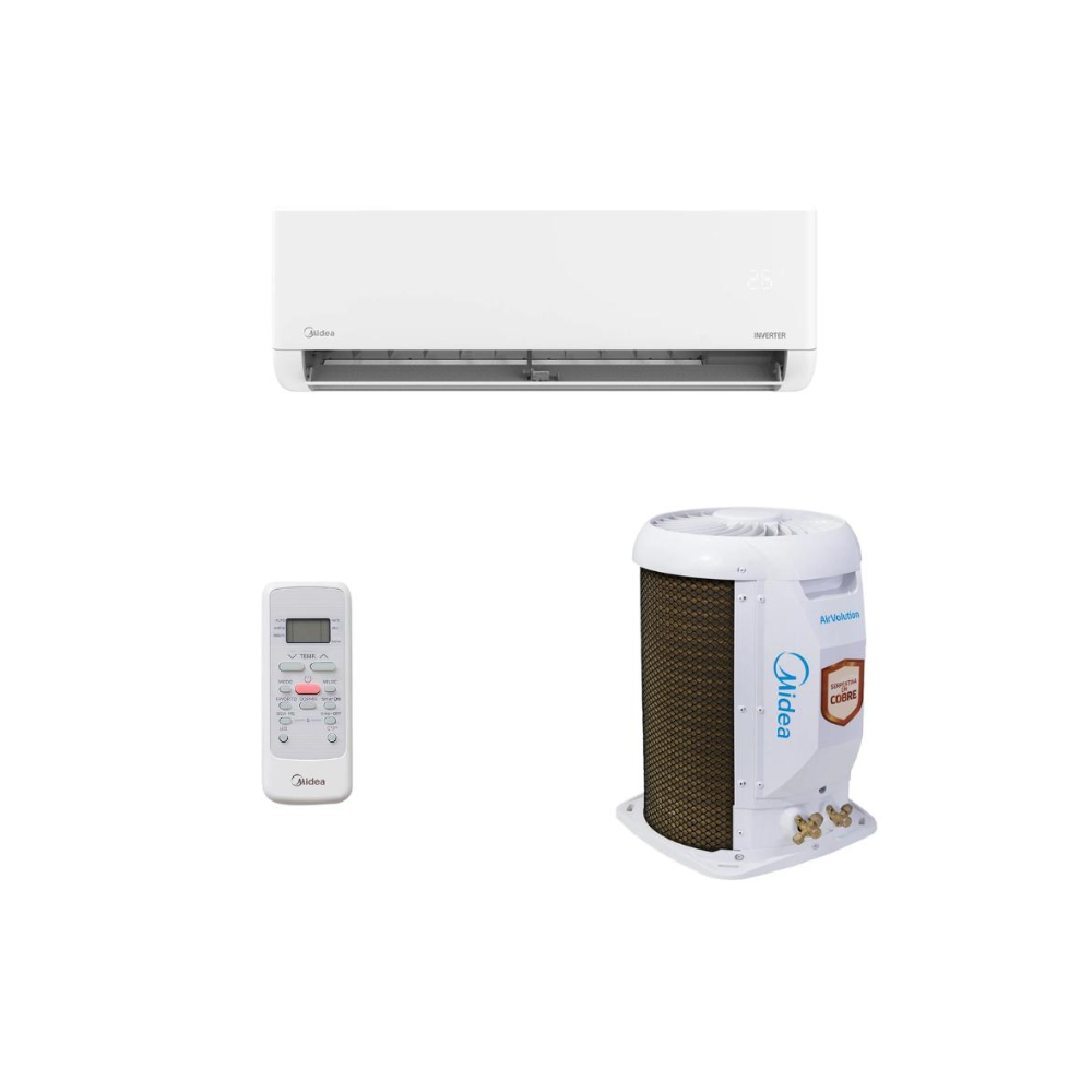 Imagem Ar Condicionado Split Hi Wall Inverter Midea Airvolution Lite 12000 Btus Frio 220v R-32