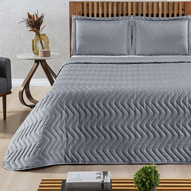 Colcha Cobre Leito King 3 peças Casal King Matelada Microfibra Macia Confortável Cama King Premium