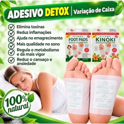 KIT até 50 Adesivo almofada Detox "FOOT PADS ,KINOKI "para os Pés –Elimina Toxinas, Natural Limpeza e Desintoxicação.