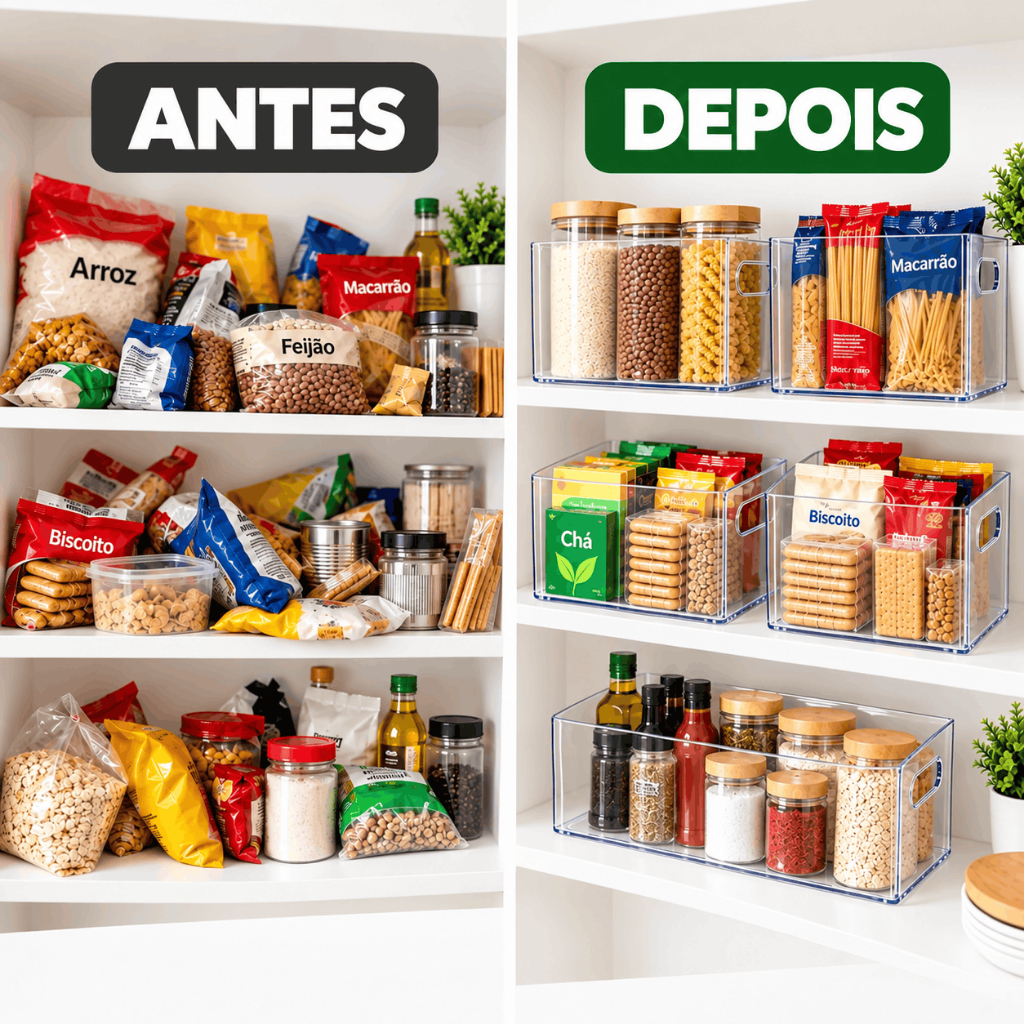 KIT 10 Caixa Cesta Organizadora Multiuso em Acrílico — imagem 2 de 2
