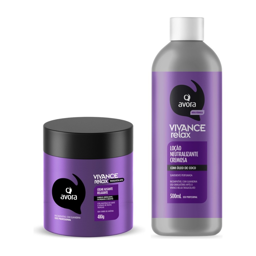 Kit Avora Vivance Relax Tioglicolato de Monoetanolamina Creme e Loção