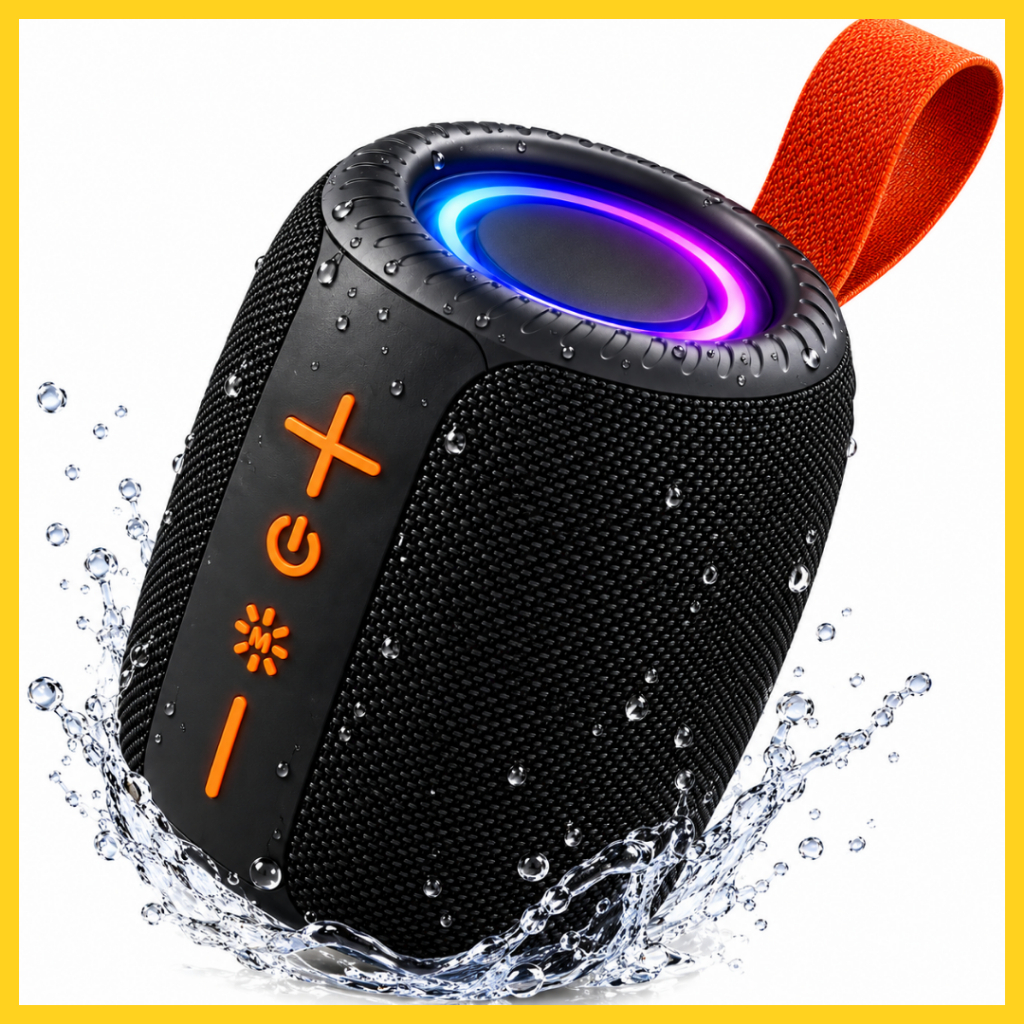 Caixa Caixinha de Som Bluetooth Portátil TWS IPX5 com LED RGB Pendrive USB FM MicroSD 50W