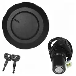 Kit conjunto travas chave ignição YBR125 XTZ125 2003 a 2005 contato tampa do tanque 2 peças