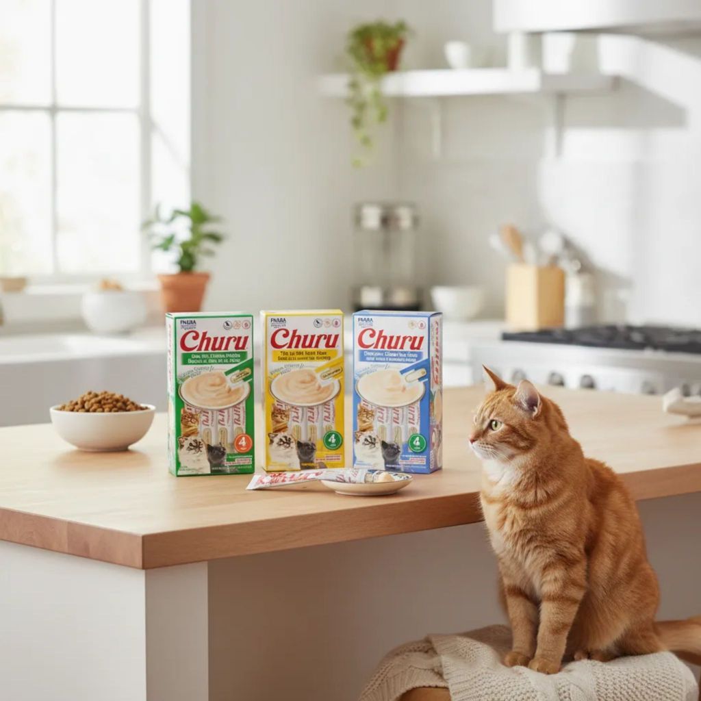 4 Tubetes Churu 56g Petisco Para Gatos Sabores Variados · foto 2