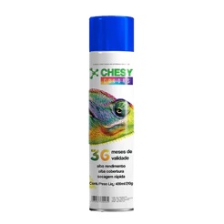 Kit 6 Latas de Tinta Spray Uso Geral Azul Escuro 400ml Chesy