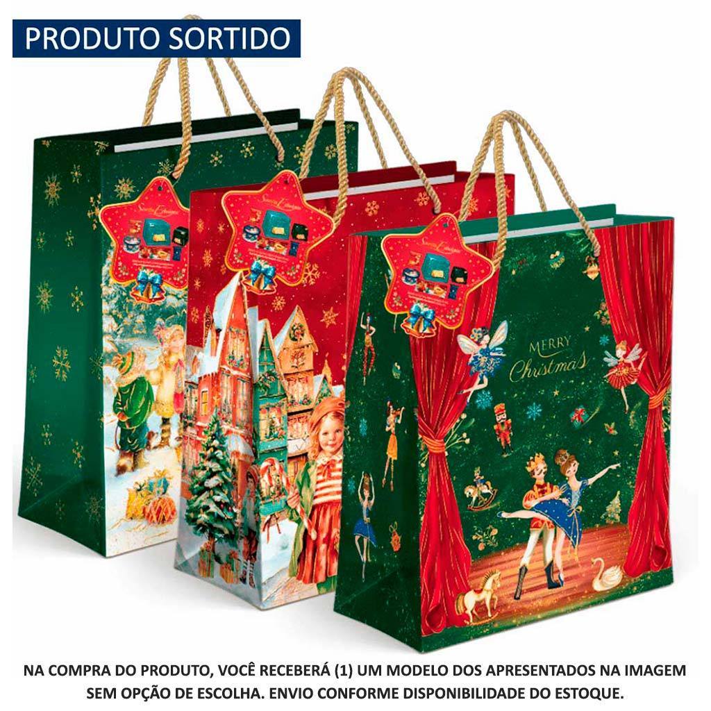 Kit Natalino Sacola Glitter 6 Itens Sortida 1,03kg Unidade - Santa Edwiges