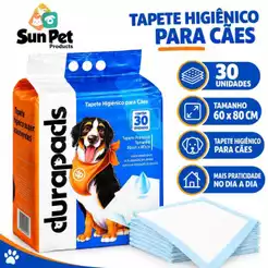 Tapete Higiênico para Cães Cachorro Premium Sanitário Durapets 30 Unds 60x80cm TuimPads 30 Unds 60x55cm