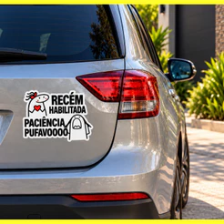 Adesivo Divertido em Vinil para Carro Motorista Recém Habilitado Paciência Por Favor