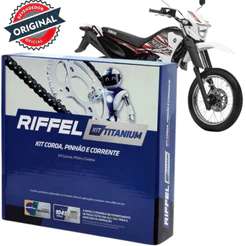 KIT RELACAO TRANSMISSAO RIFFEL XTZ 125 2002 A 2016 SEM RETENTOR
