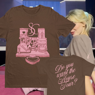 CAMISETA SABRINA CARPENTER DO YOU WANT THE HOUSE TOUR? ALGODÃO em Oferta na Shopee