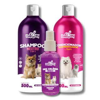 Kit Shampoo Neutro 7 em 1 e Condicionador Neutro e Deo Colônia para Cães e Gatos em Oferta na Shopee