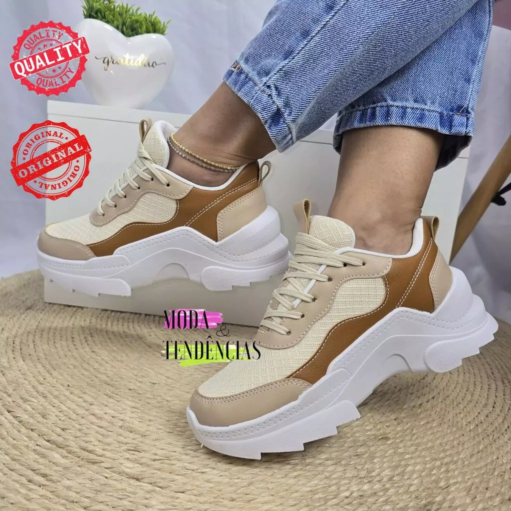 Tênis Feminino Tratorado Sneaker Plataforma, Confortável e Resistente Qualidade Premium ORIGINAL