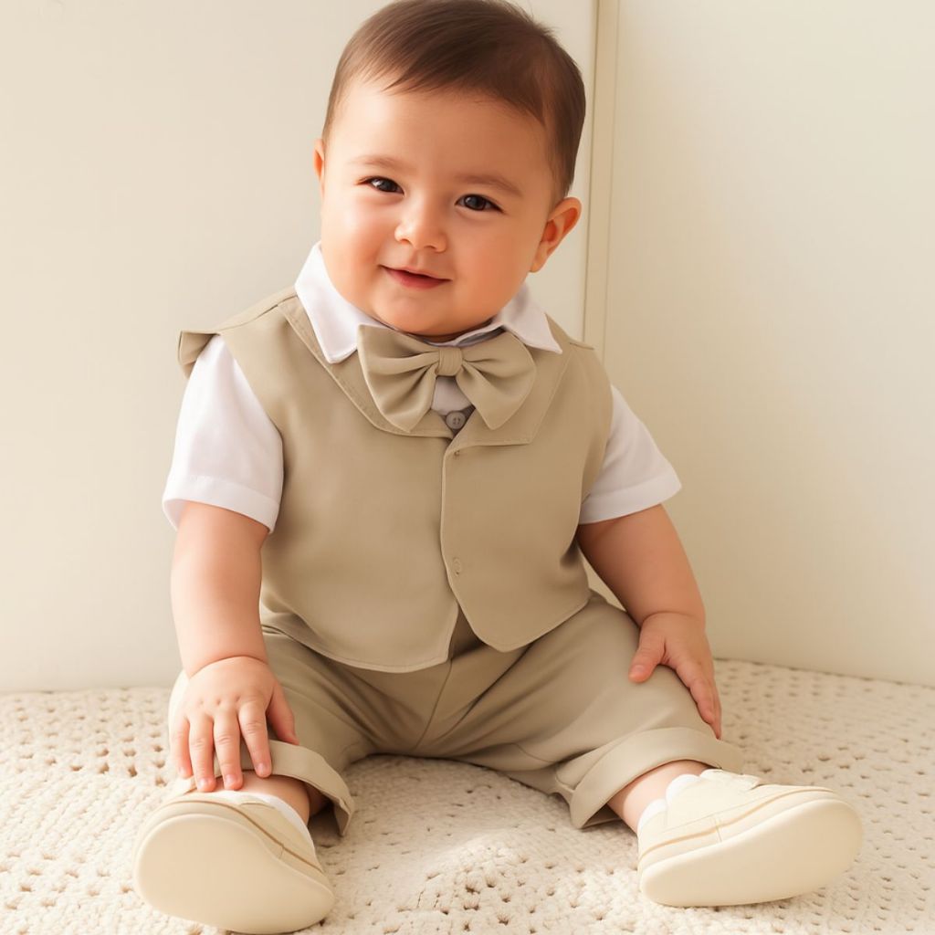Conjunto Samuel Social Infantil Com Gravata E Colete Luxo