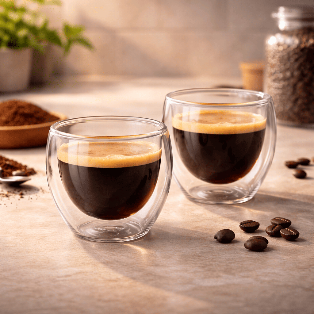 Kit 2 Copos Para Café 90ml Vidro Duplo Isolamento Térmico Resistente ao Calor Moderno em Oferta na Shopee