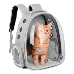 Mochila Pet visão panorâmica inteligente segurança ventilação cor preto com conforto premium LEGNA