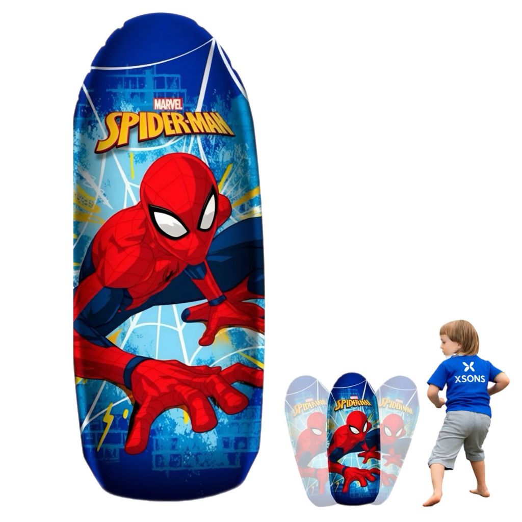 João Bobo Inflável Marvel 90cm Original Brinquedo Interativo Infantil Bate Volta Vingadores