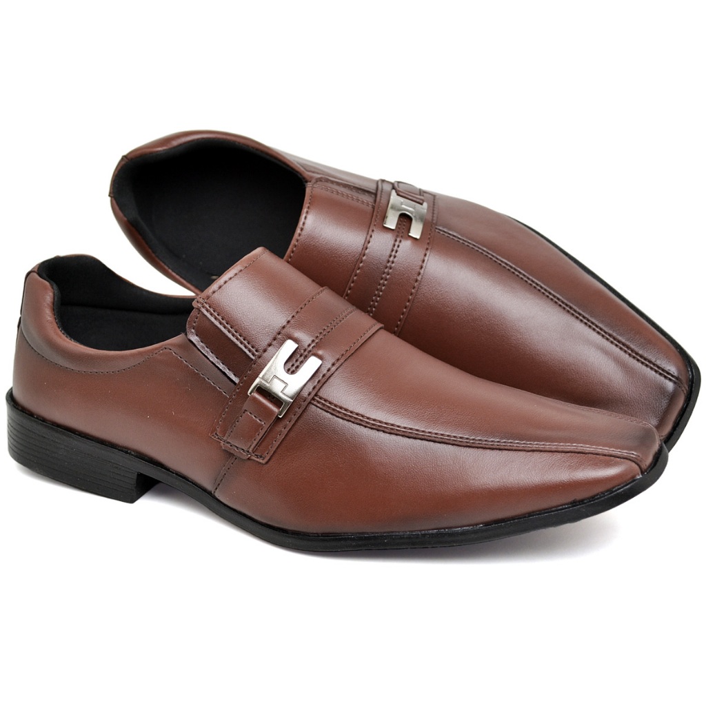 Kit Sapato Social Masculino Cinto Carteira Sapatenis Preto Marrom Mocassim Oxford Loafer Casual Casamento Confortável — imagem 2 de 2