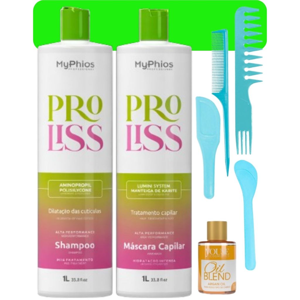 My Phios Pro Liss Escova Progressiva Sem Formol 2x1l em Oferta na Shopee